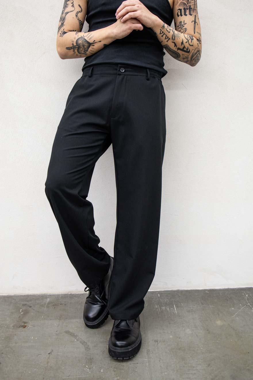 Tokyo pantalone nero fondo ampio TKN001 NERO TOKYO 