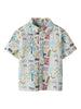 Name It camicia kids bianco a fantasia 5-8 anni