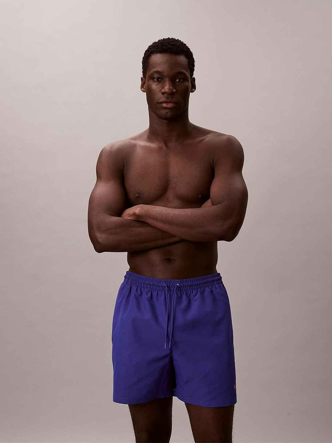 Calvin Klein costume blu con logo rosso LV00N61045 C8X BLU CALVIN KLEIN 