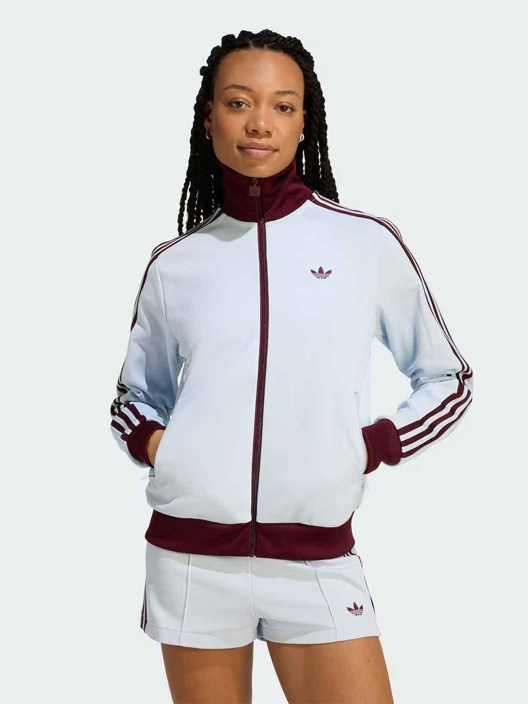 Adidas felpa celeste con bande bordeaux KD3741 CELESTE ADIDAS 