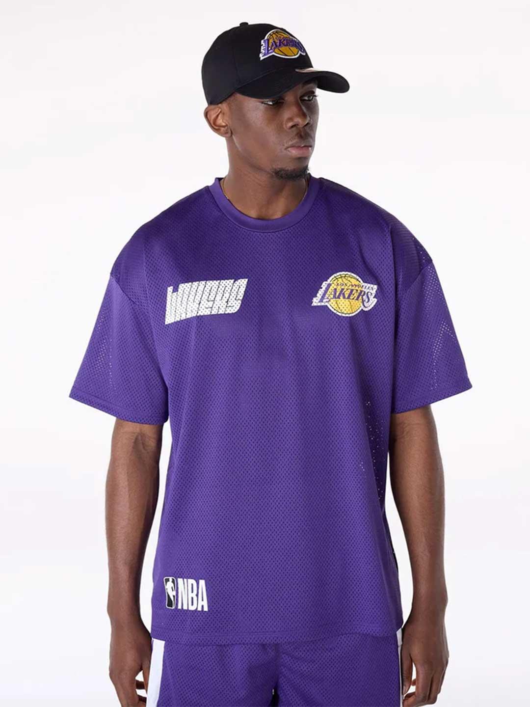 New Era t-shirt viola Lakers in rete 60596413 VIOLA NEW ERA 