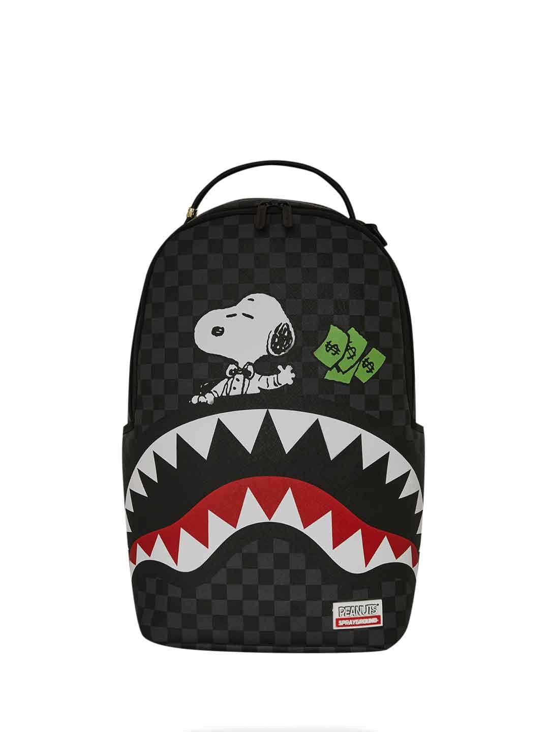 Sprayground zaino nero con Snoopy 910B7741 NERO SPRAYGROUND 