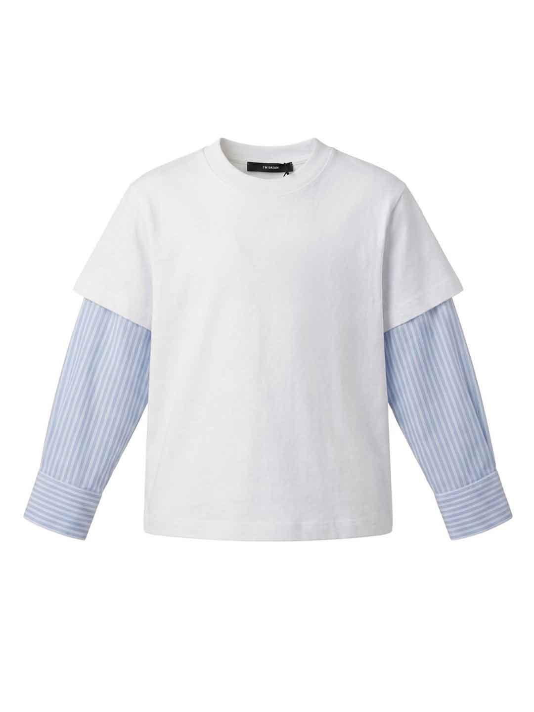 Im Brian t-shirt kids bianco manica lunga a camicia TS3739J BIANCO I'M BRIAN 
