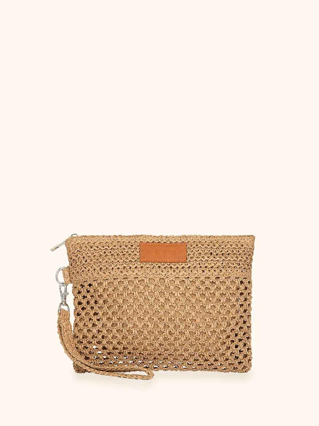Me Fui pochette beige in rafia MA26-SW0055LB BEIGE ME FUI 