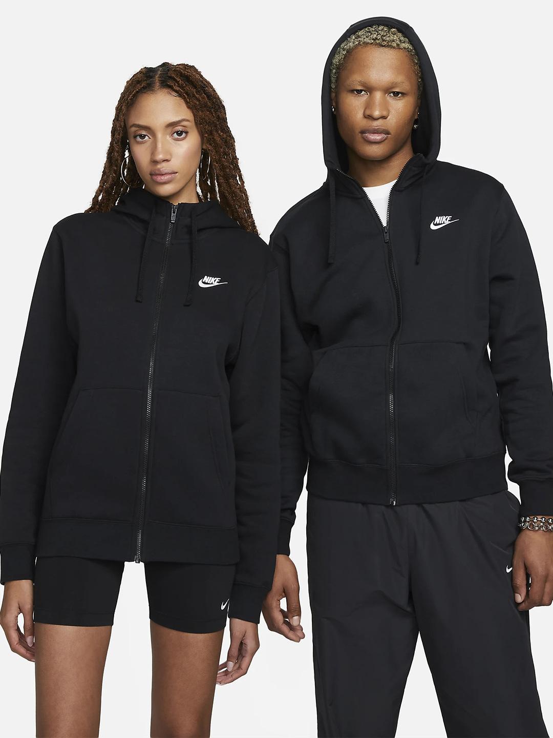 Nike felpa nero con zip e cappuccio BV2645-010 NERO NIKE 