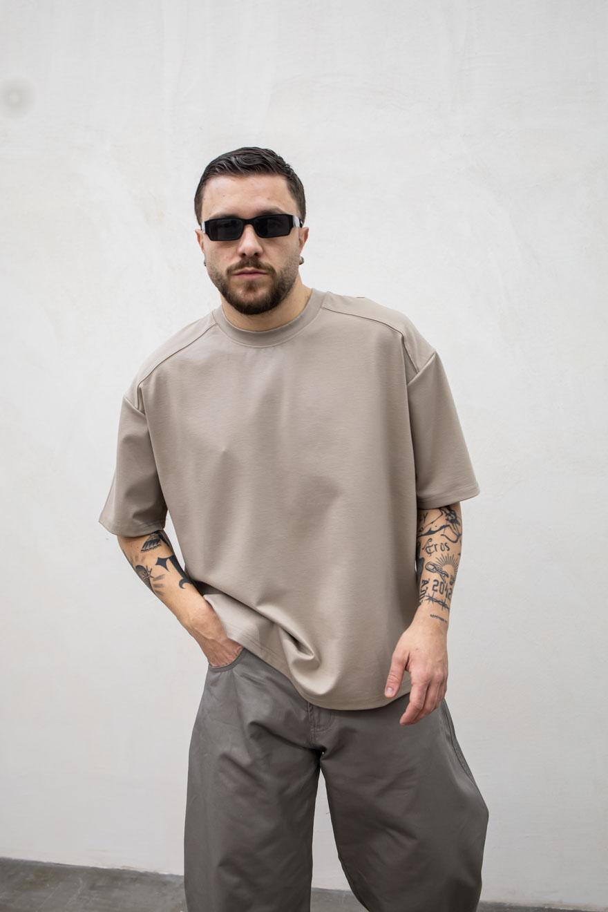 Present Day Point t-shirt beige PDY045 BEIGE PRESENT DAY 