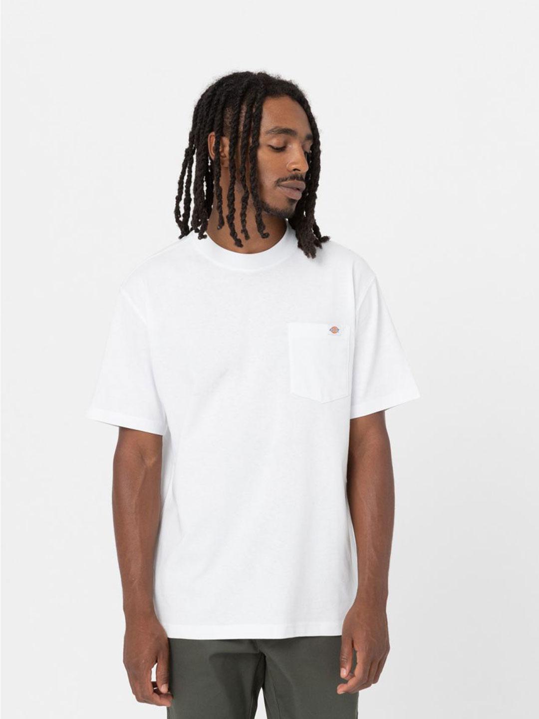 Dickies Luray t-shirt bianco con taschino DK0A4YFCWHX1 BIANCO DICKIES 