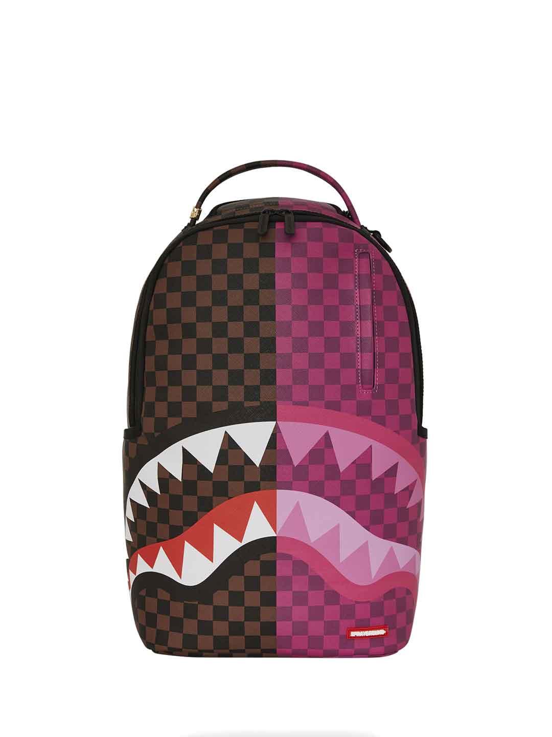 Sprayground Split Pink Check zaino rosa 910B6286NSZ ROSA SPRAYGROUND 