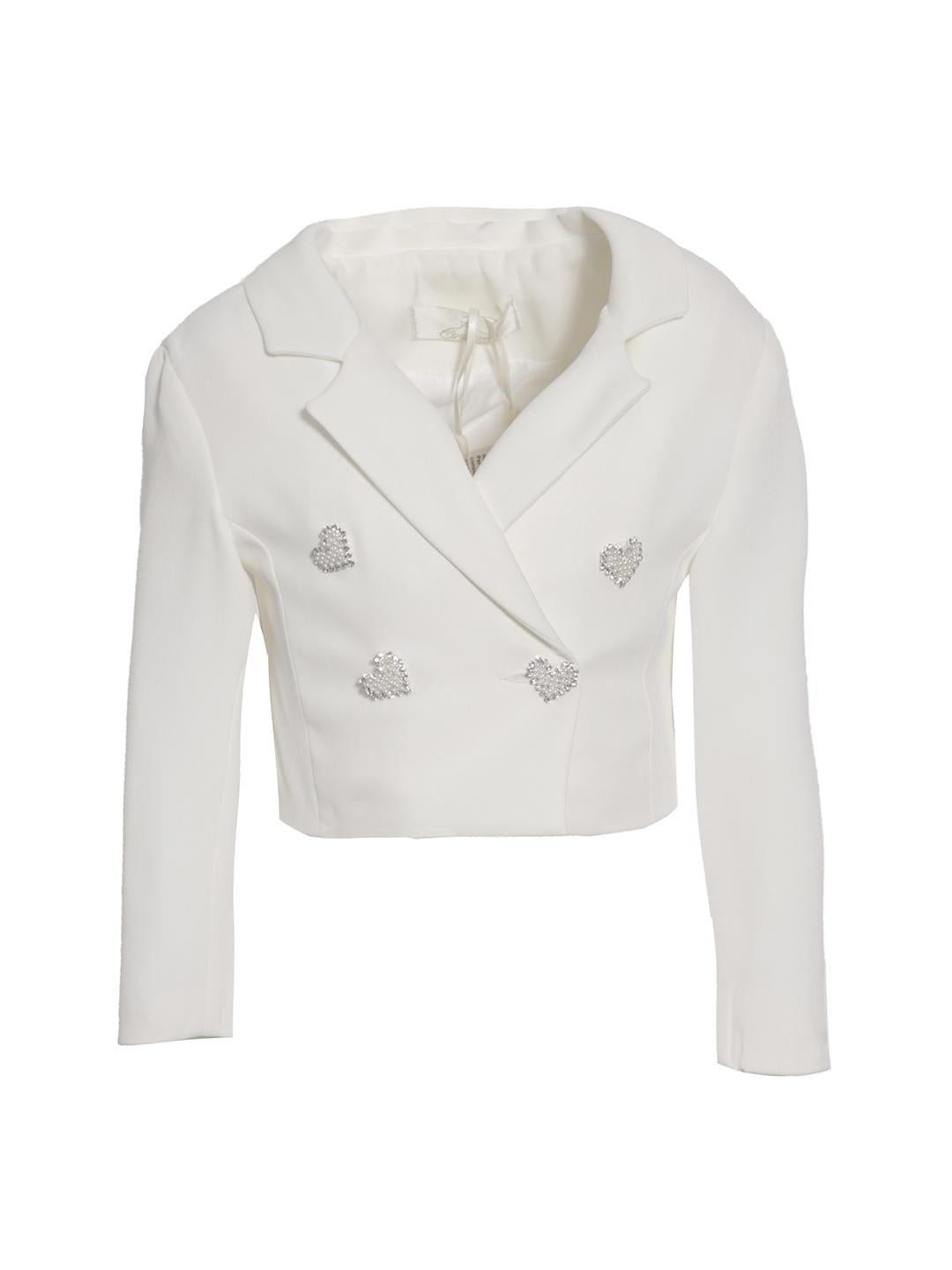 Fun & fun kids coordinato giacca e pantaloncini bianco FNCBJK14041-14042 BIANCO FUN & FUN 