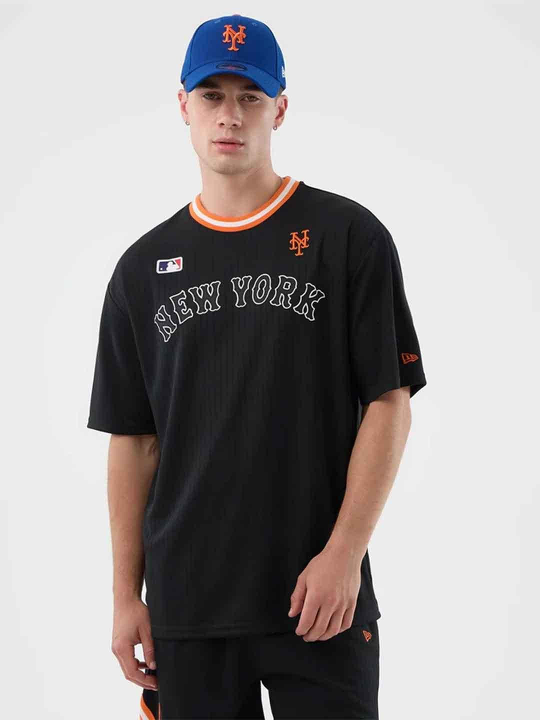 New Era t-shirt nero e arancio NY 60856159 NERO NEW ERA 