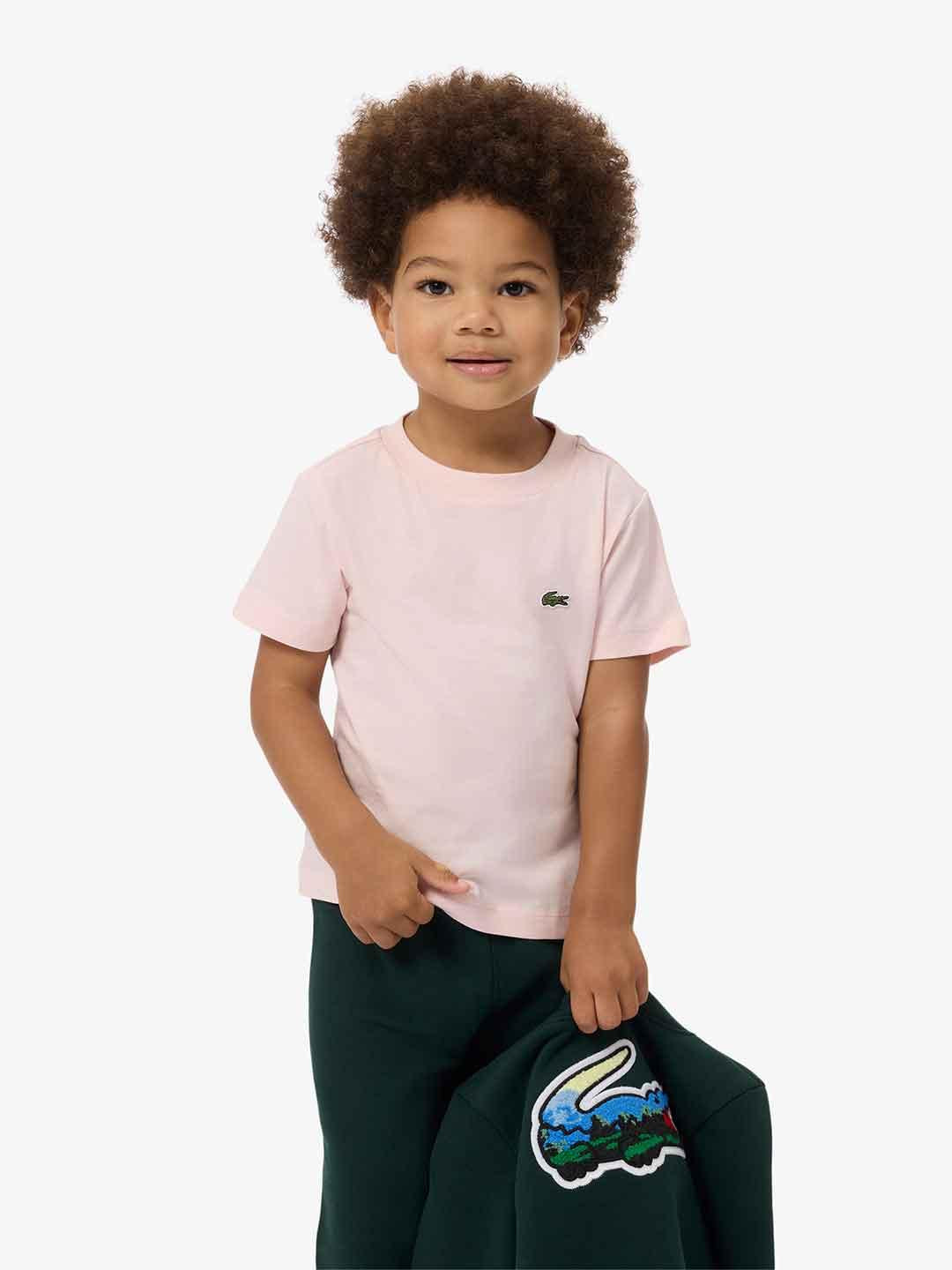 Lacoste t-shirt kids rosa con logo piccolo 3-7 anni 847025 AL5 ROSA LACOSTE 