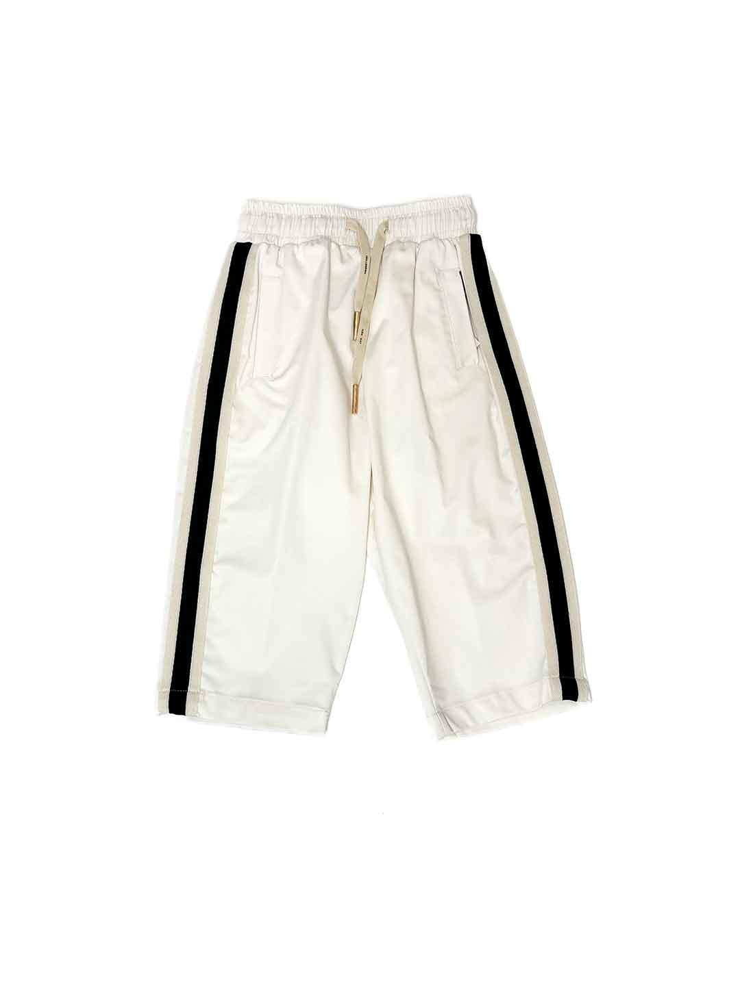 Yes London pantaloni kids panna con bande nere JR3081 PANNA YES LONDON