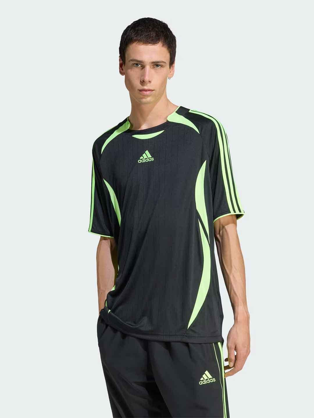 Adidas Teamgeist t-shirt nero e verde JW5872 NERO ADIDAS 