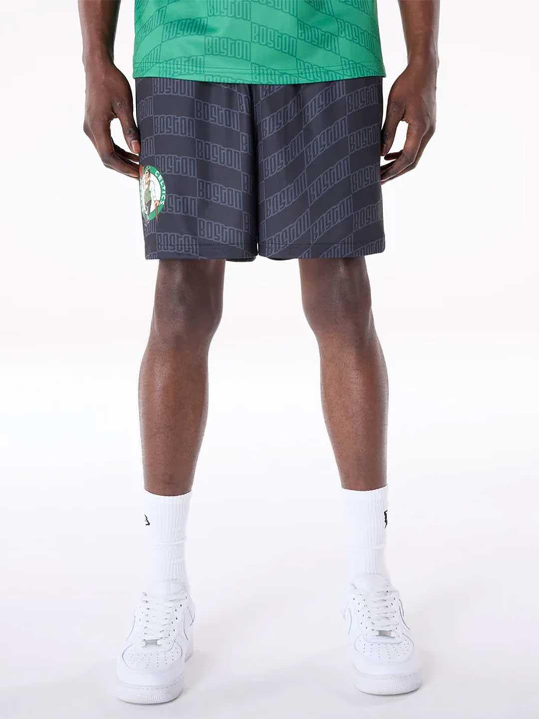 New Era bermuda nero e verde Boston Celtics 60596434 NERO NEW ERA 