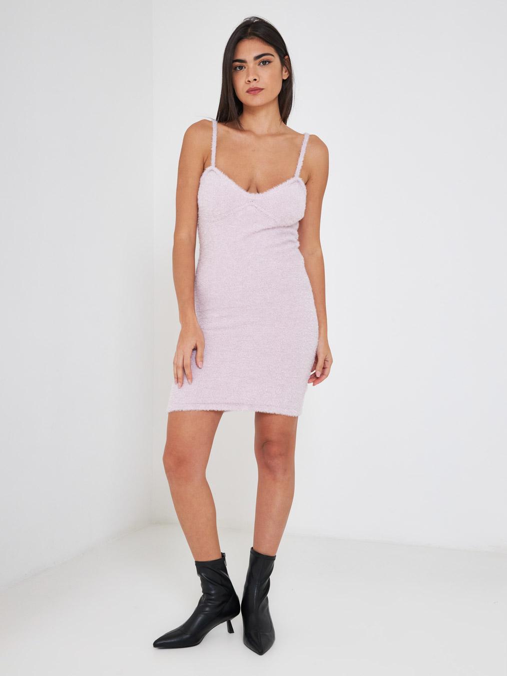 Glamorous abito rosa a tubino in maglia soffice AN4640 ROSA GLAMOROUS 