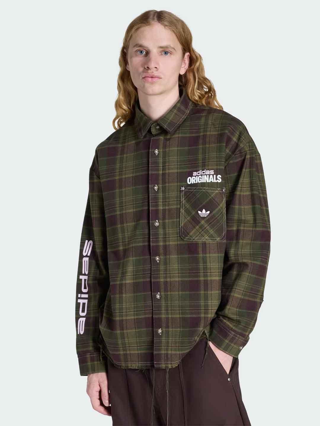 Adidas camicia verde con taschino KG6451 VERDE ADIDAS 