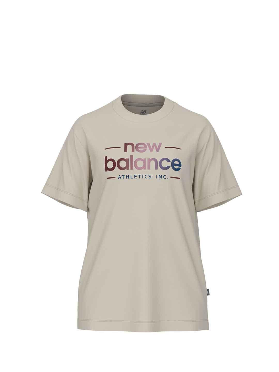 New Balance t-shirt panna con grafica WT53916LIN PANNA NEW BALANCE 