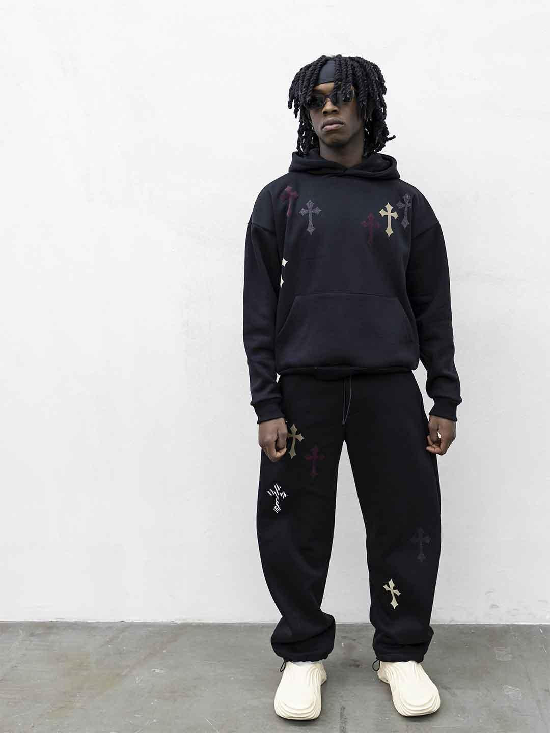 Tokyo coordinato nero con croci RB002 NERO TOKYO 