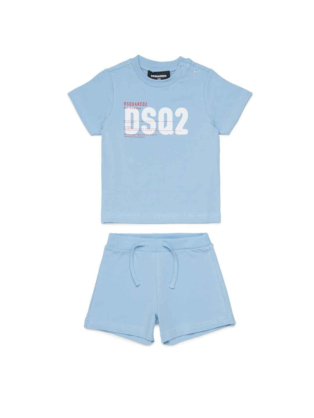 Dsquared 2 coordinato kids celeste DQ3249 D008J CELESTE DSQUARED 2 