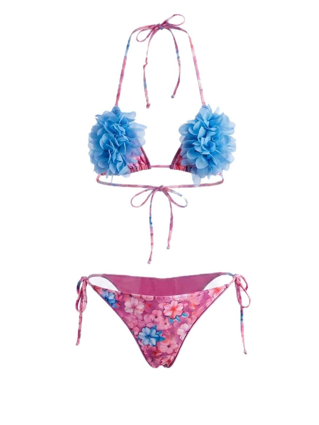 Island Coco costume kids fucsia con tulle a triangolo 3-14 anni ICJ70 FUCSIA ISLAND COCO 