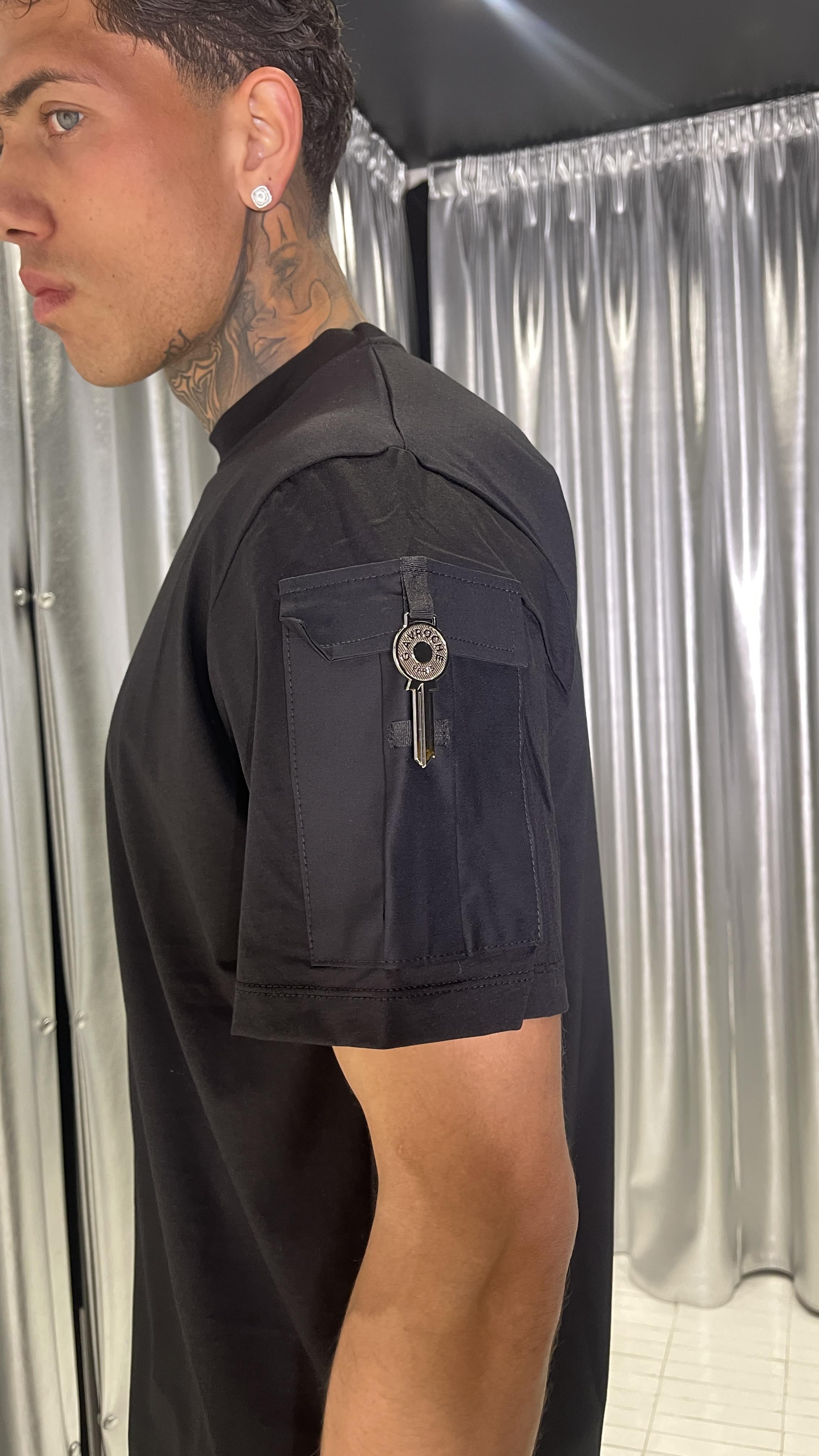 Gavroche t-shirt nero con chiave U2052 NERO GAVROCHE 
