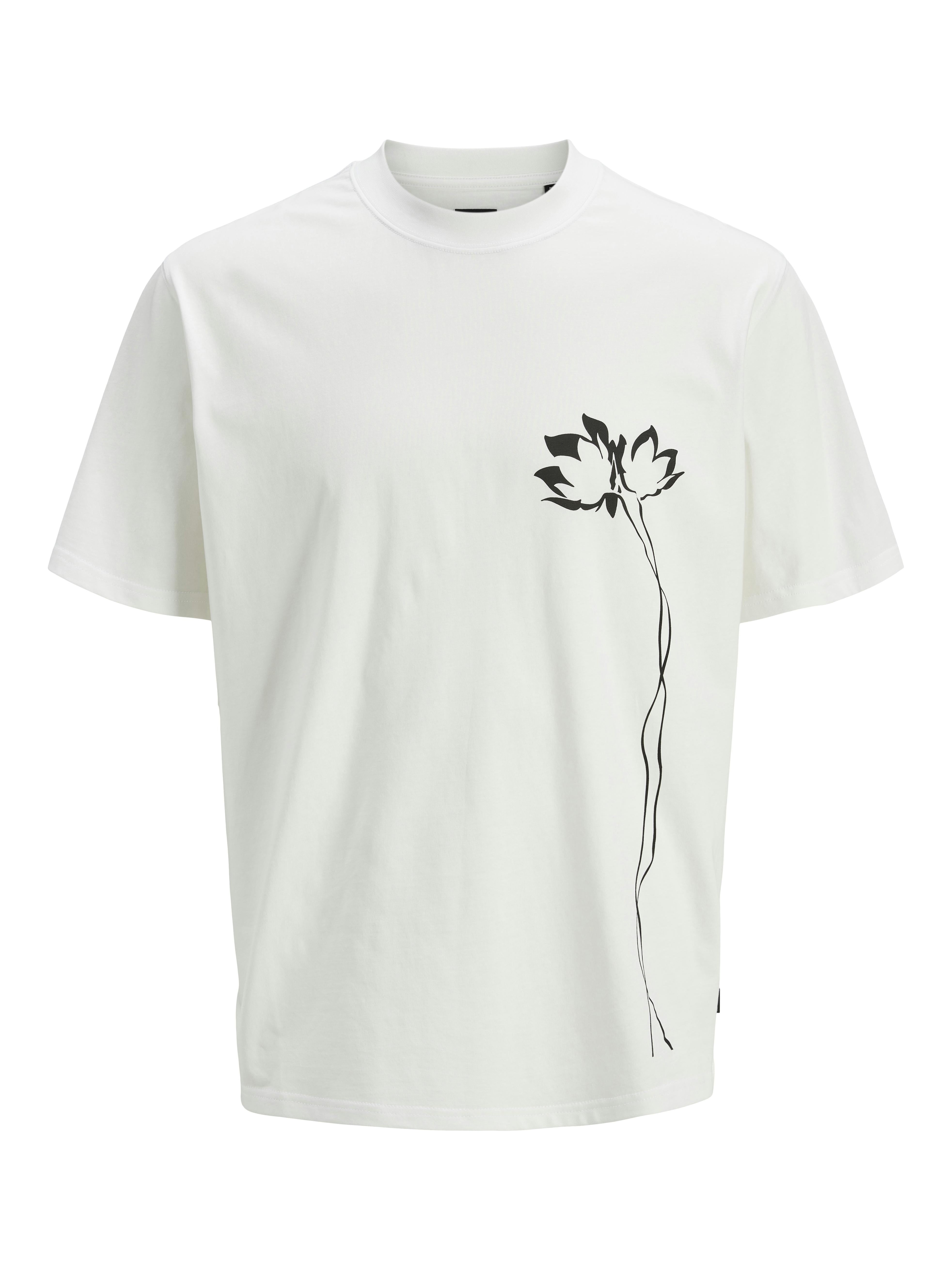 Jack & Jones t-shirt bianco con fiori 12274150 BIANCO JACK & JONES 
