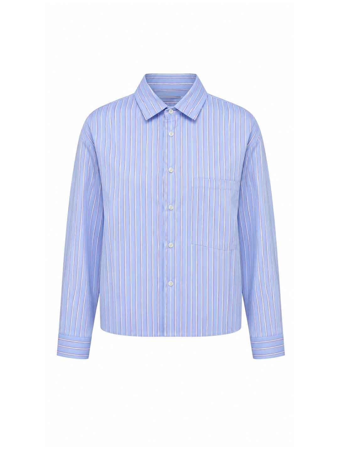 All Or Nothing camicia celeste a righe CAM BRAY CELESTE ALL OR NOTHING 