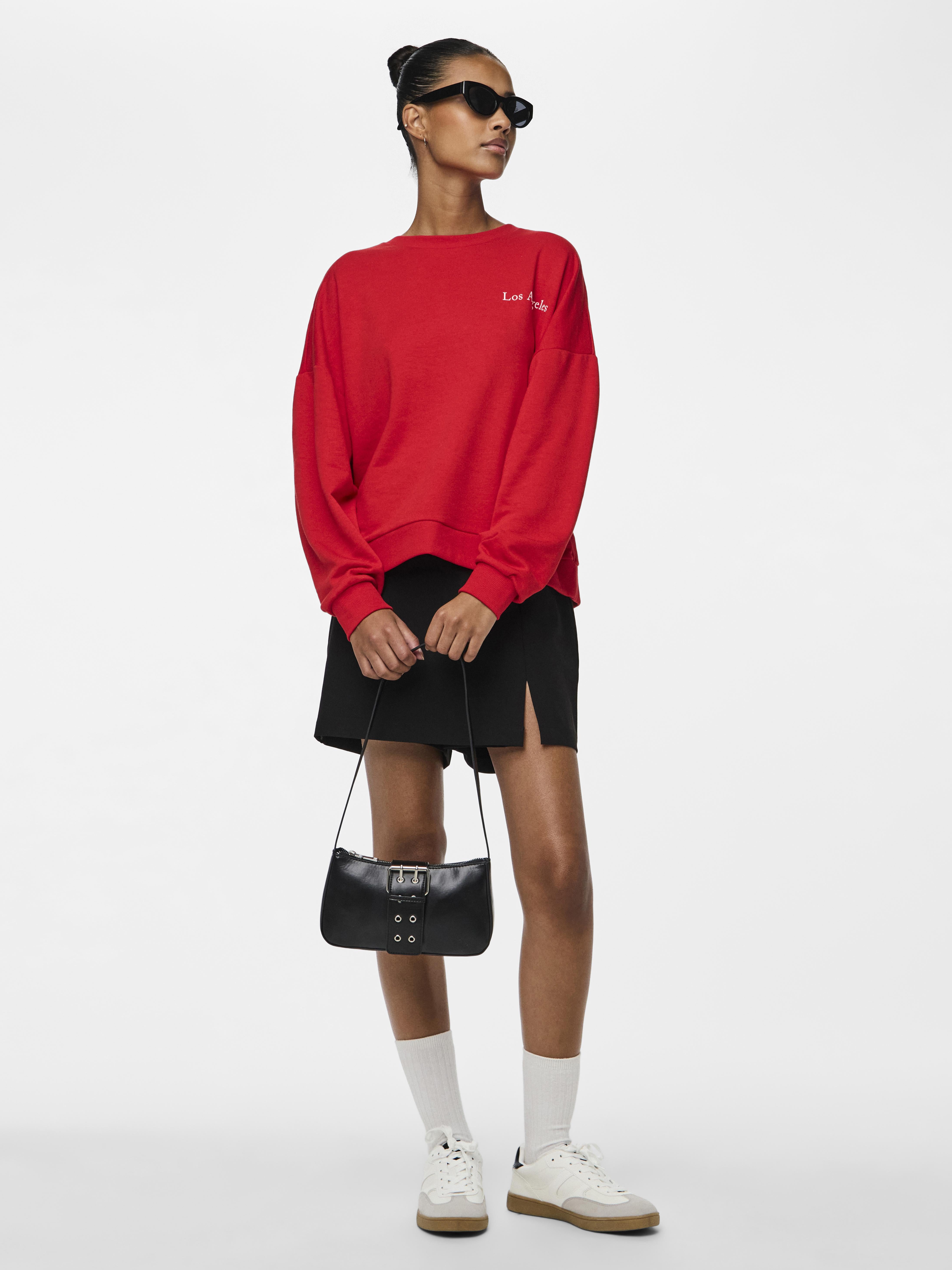 Pieces shorts nero con spacco laterale 17142276 NERO PIECES 
