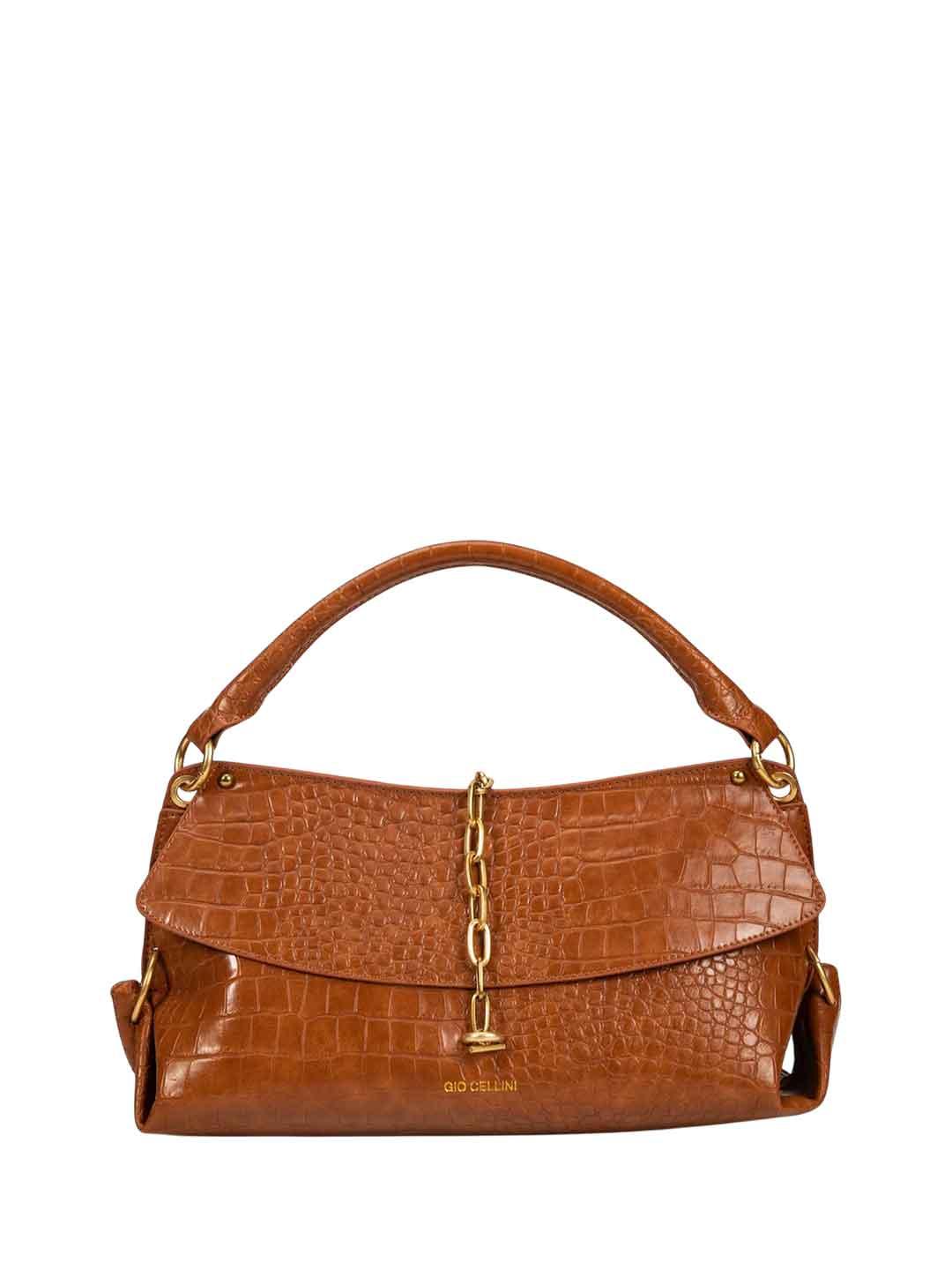 Gio Cellini borsa marrone pitonata DD072 MARRONE GIO CELLINI 