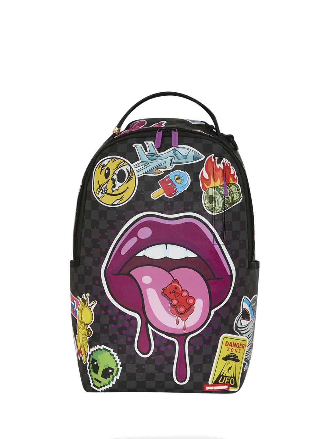 Sprayground Lips Smak Down zaino nero con bocca 910B7581NSZ NERO SPRAYGROUND 