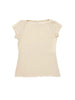 Tensione In t-shirt panna a coste