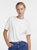 Pieces t-shirt bianco basic con risvolti