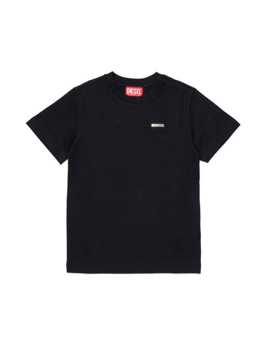 Diesel Tadjustmet t-shirt nero con logo metallico J02771 0CATM NERO DIESEL 