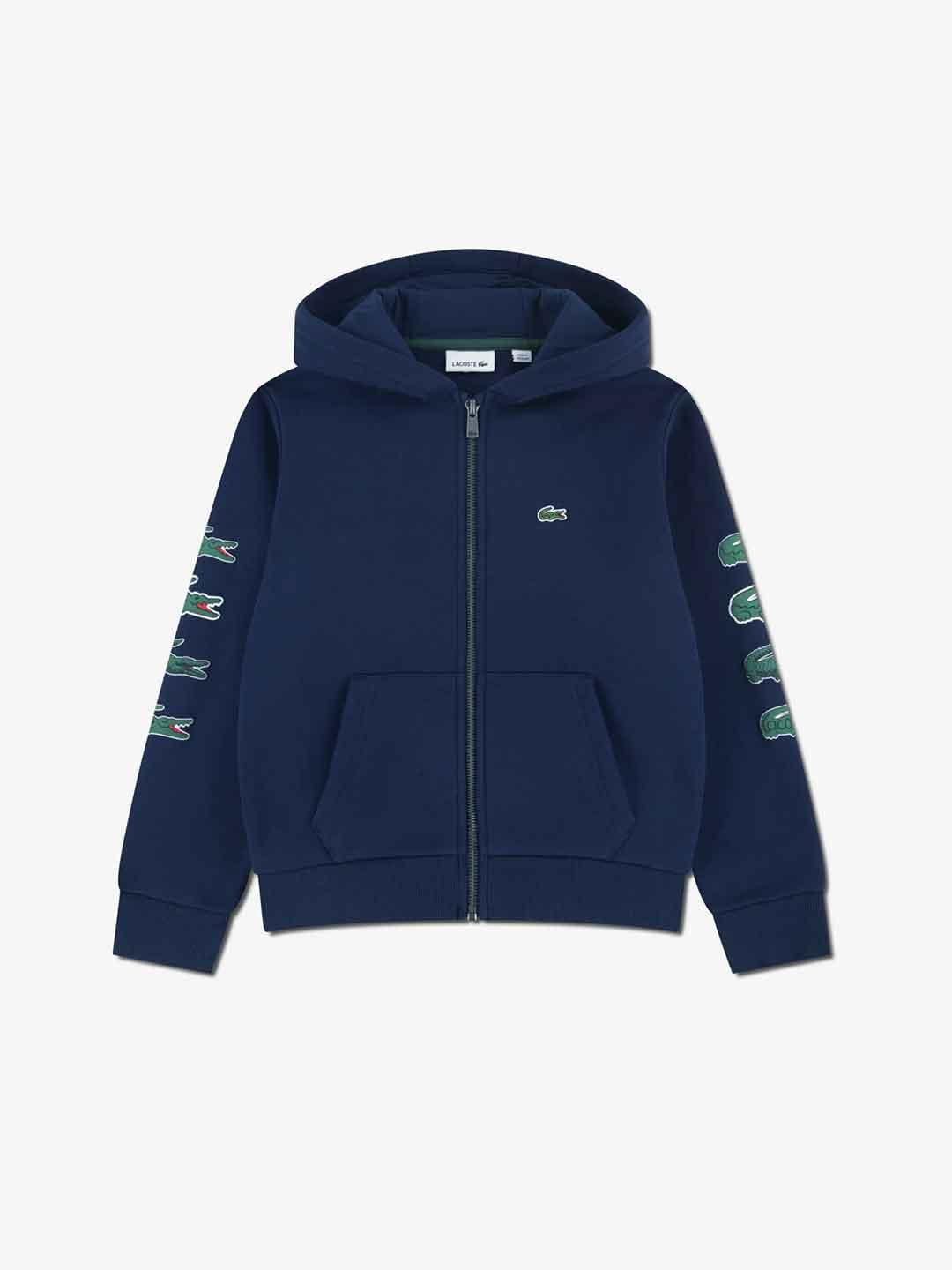Lacoste felpa kids blu con zip 847096 UGW BLU LACOSTE 