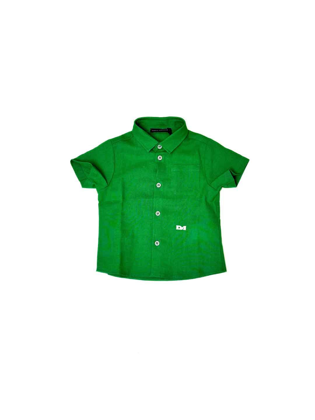 Daniele Alessandrini camicia kids verde con taschino 1296C00224 VERDE DANIELE ALESSANDRINI 