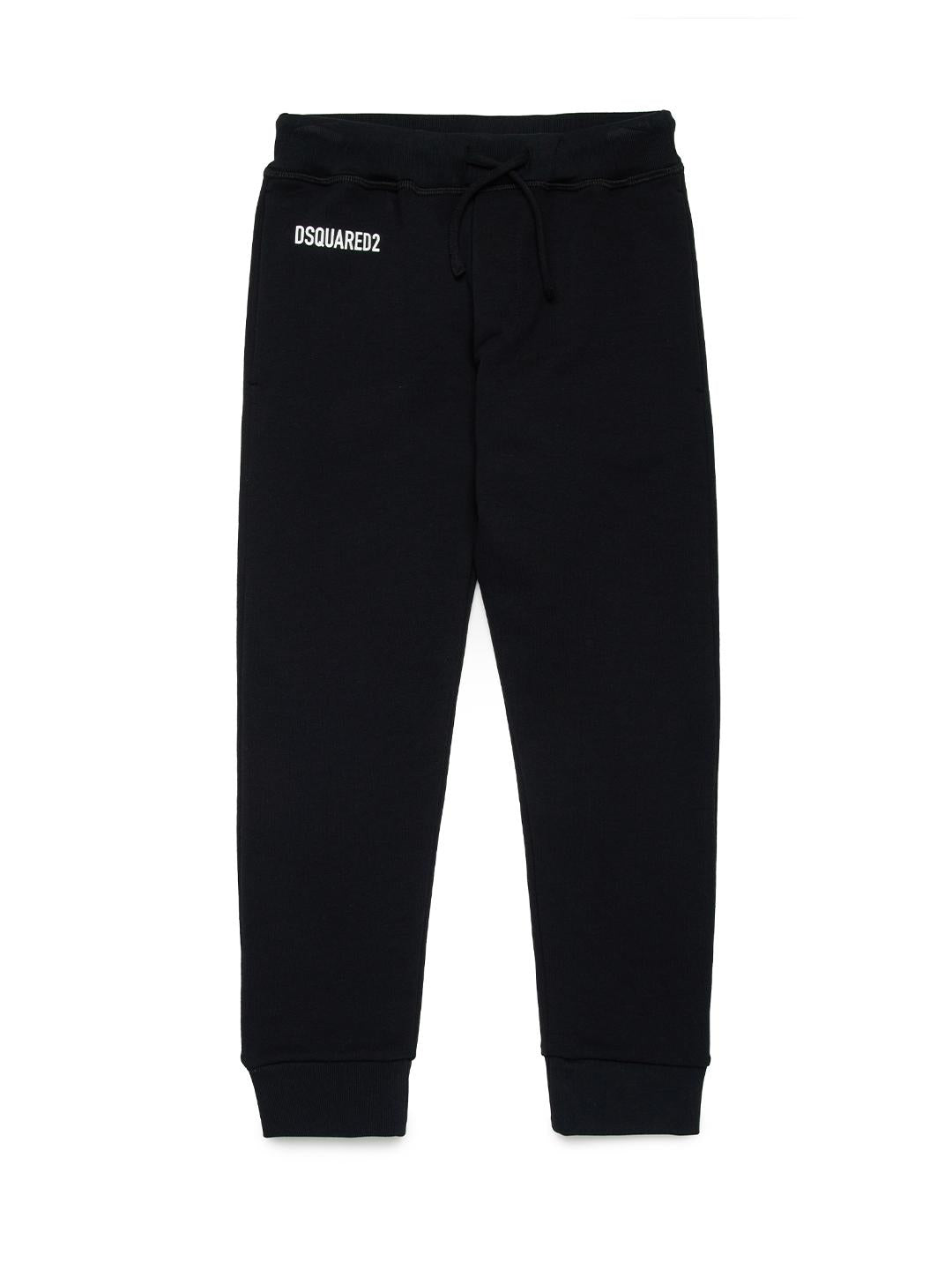 Dsquared 2 pantalone kids di tuta nero con stampe DQ2527 D003G NERO DSQUARED 2 