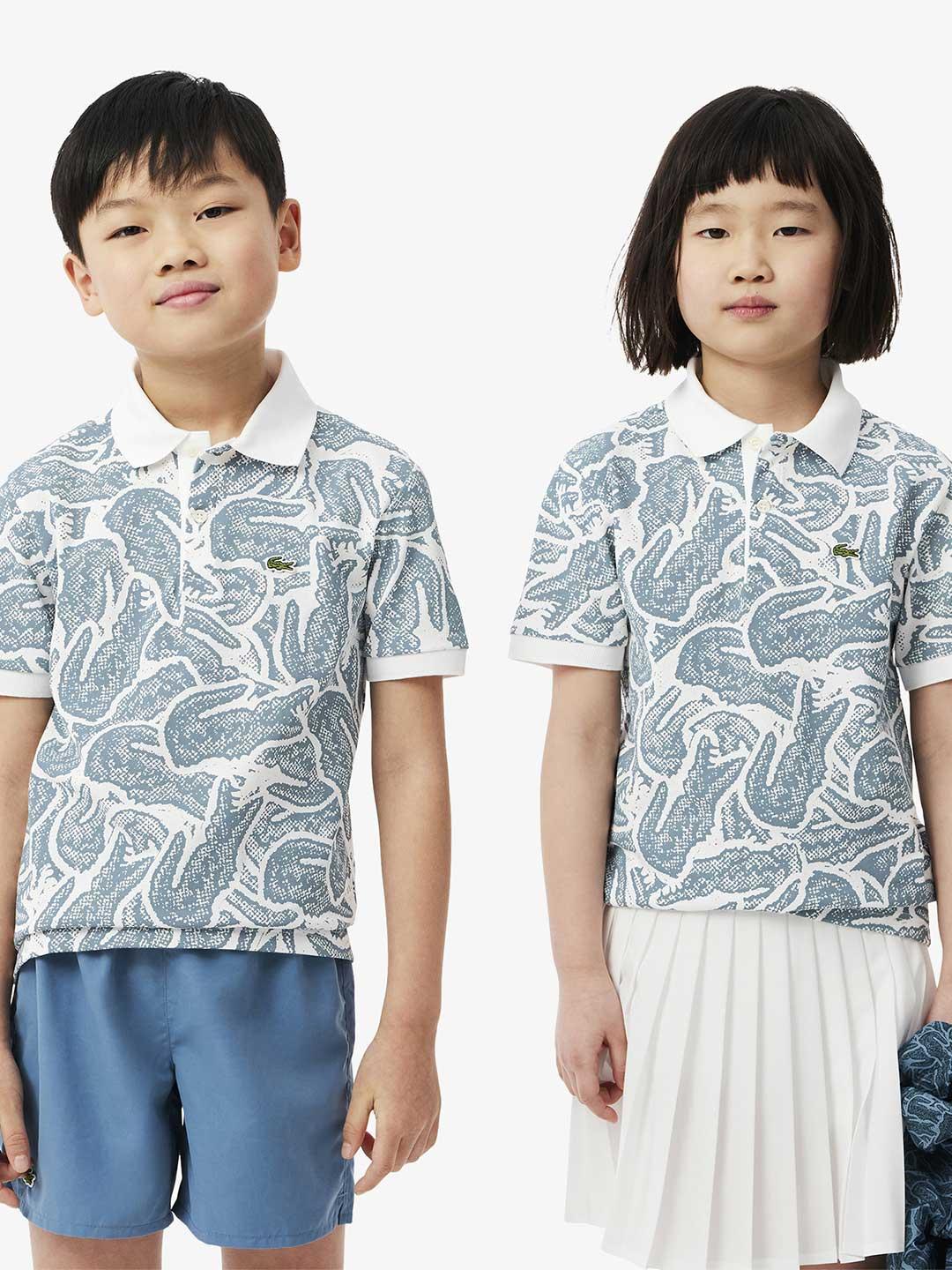 Lacoste polo kids a fantasia blu PJ8466 FANTASIA LACOSTE 