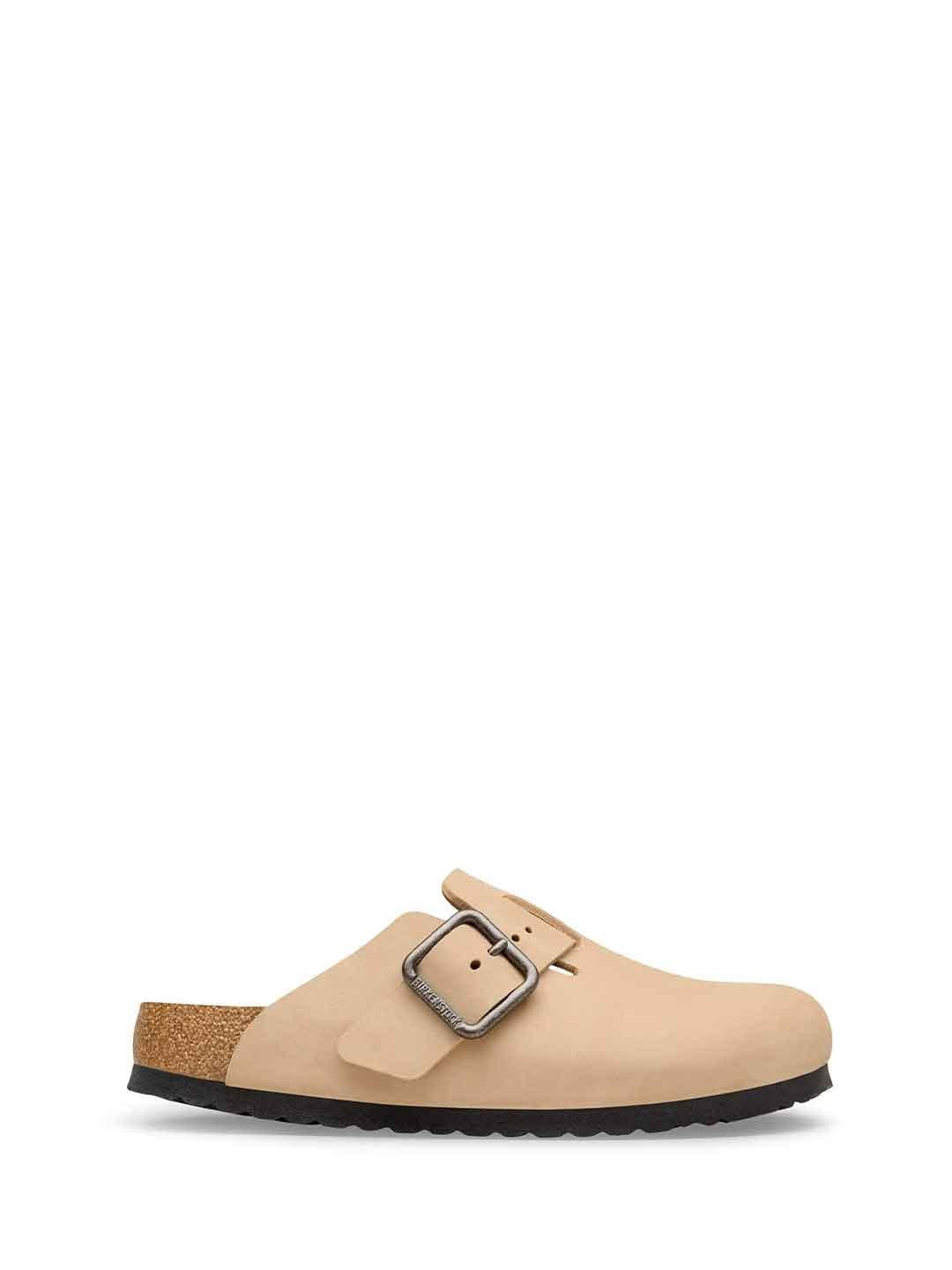 Birkenstock Boston Wire Buckle sabot beige con fibbia argento 1031573 BEIGE BIRKENSTOCK 