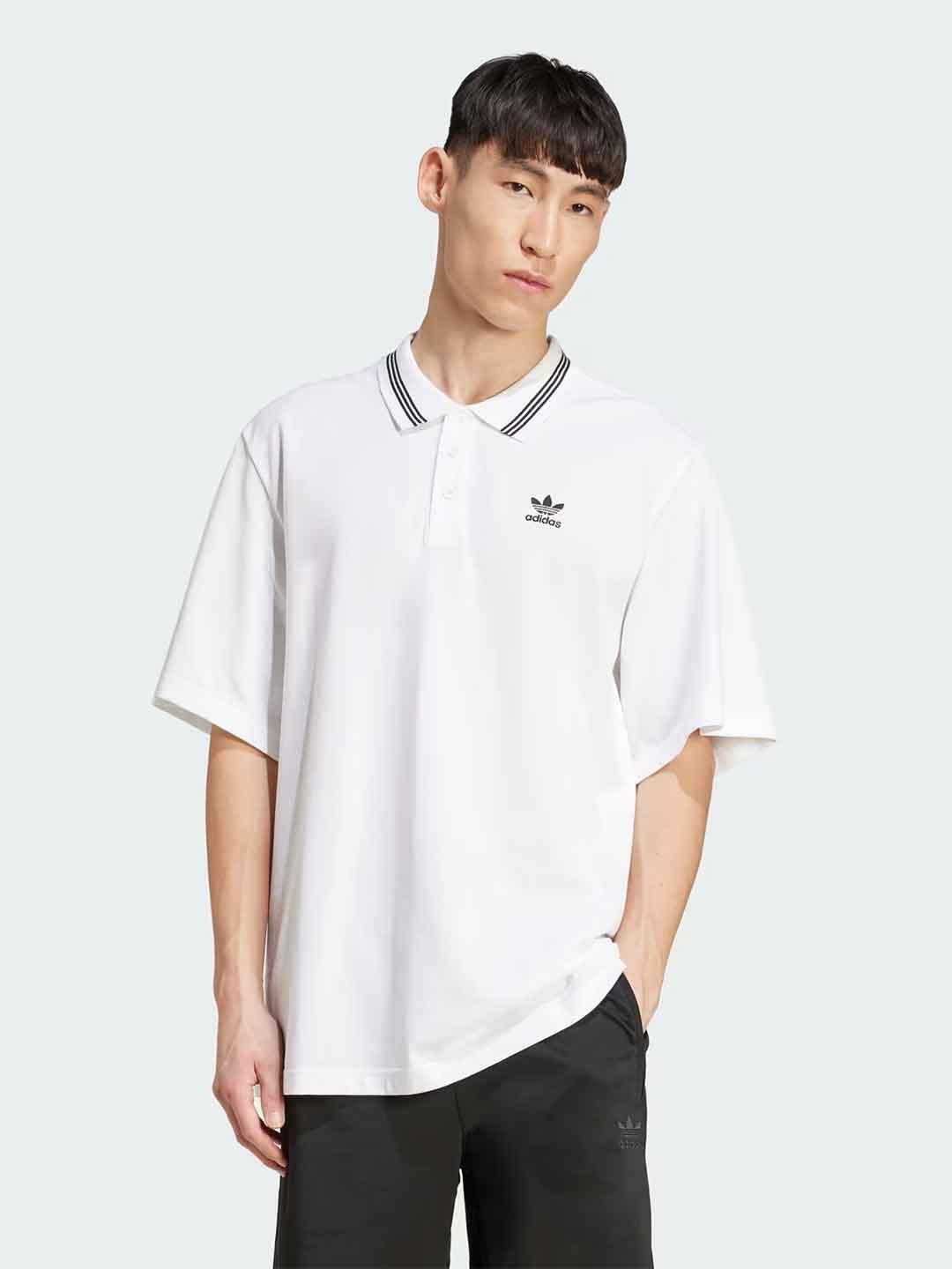 Adidas Adicolor polo bianco e nero JW5898 BIANCO ADIDAS 