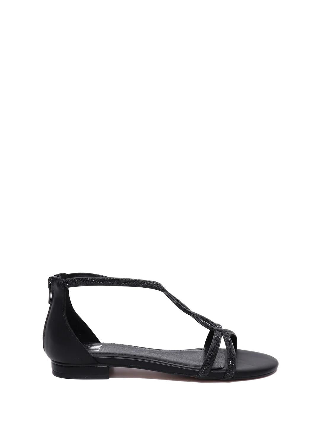 Bibi Lou sandali nero basso con strass e zip 861Z00HG NERO BIBI LOU 