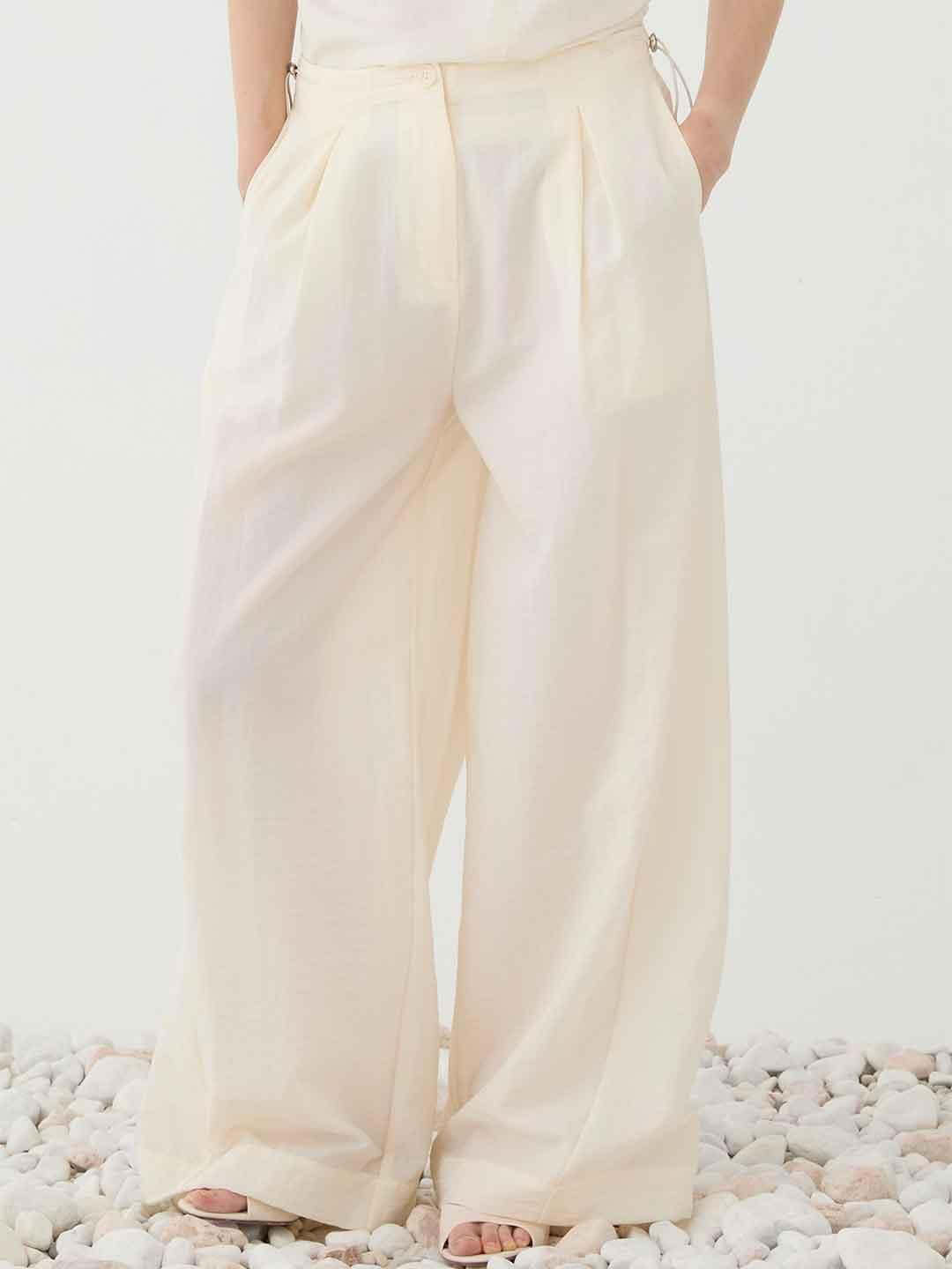 Eleh pantaloni panna parachute SS260243 PANNA ELEH 