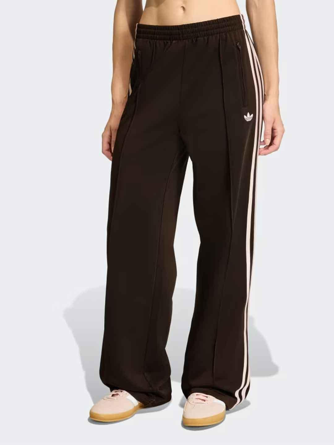 Adidas Firebird Loose pantalone marrone con bande rosa KD3664 MARRONE ADIDAS 