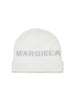 Maison Margiela cappello panna in lana con logo
