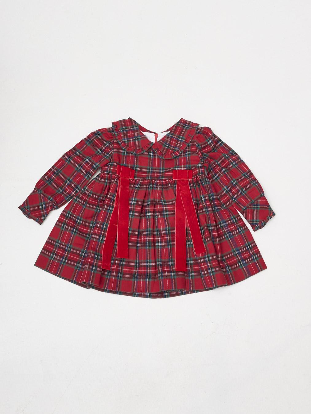 Phi Clothing kids abito tartan rosso 22714 FANTASIA PHI CLOTHING 