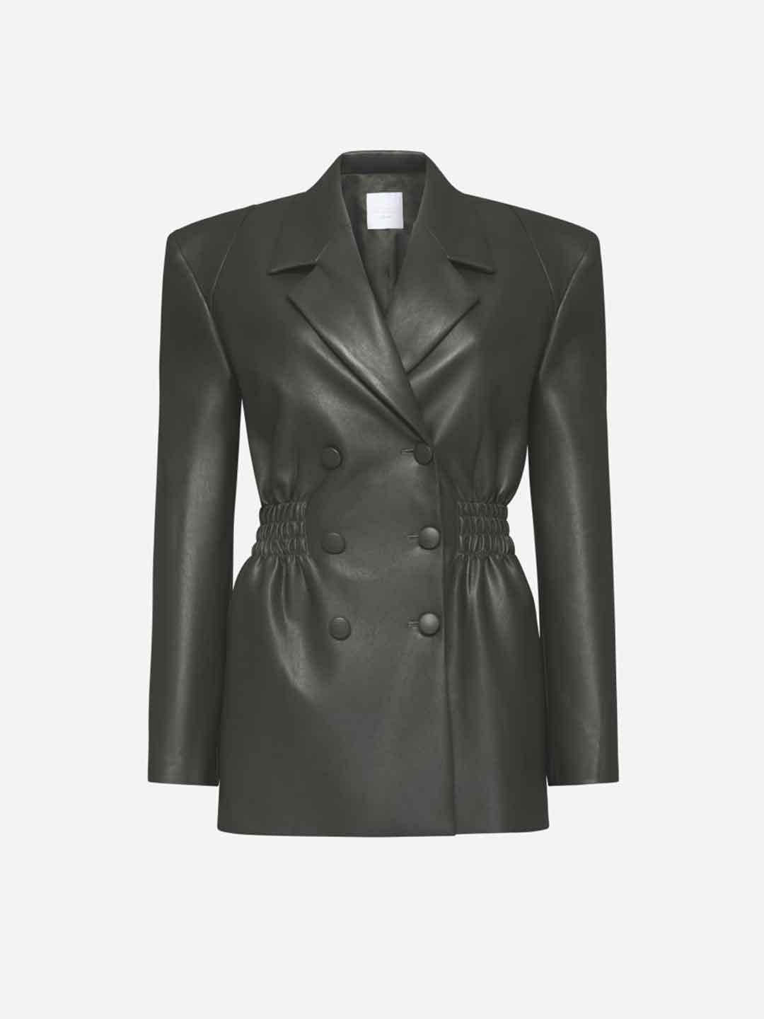 Silence Paris giacca verde in pelle GI5315 VERDE SILENCE 