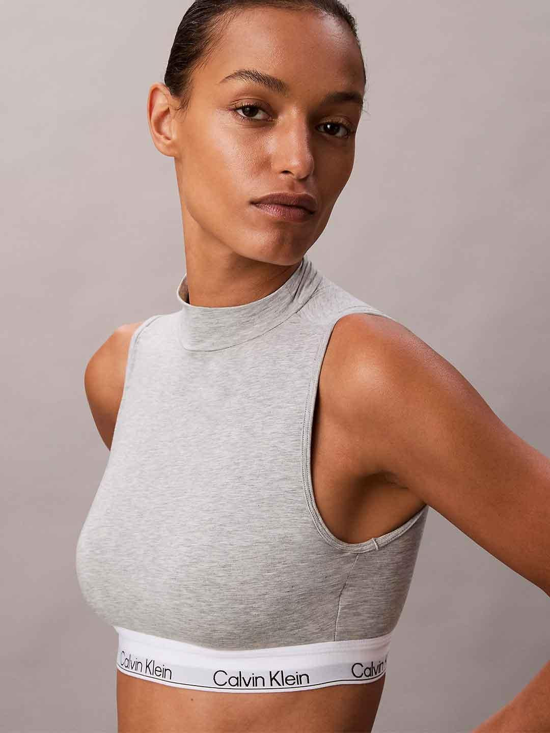 Calvin Klein top grigio a lupetto LV00QF8383-P7A GRIGIO CALVIN KLEIN 
