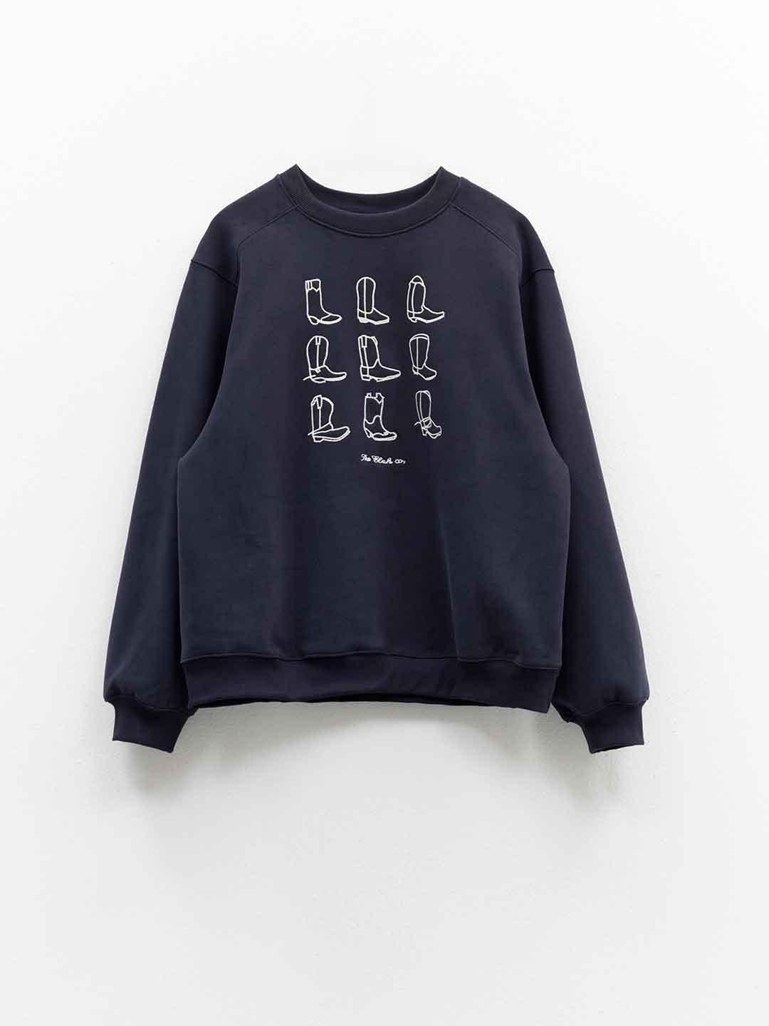 Eleh felpa blu con ricamo 0278 BLU ELEH 