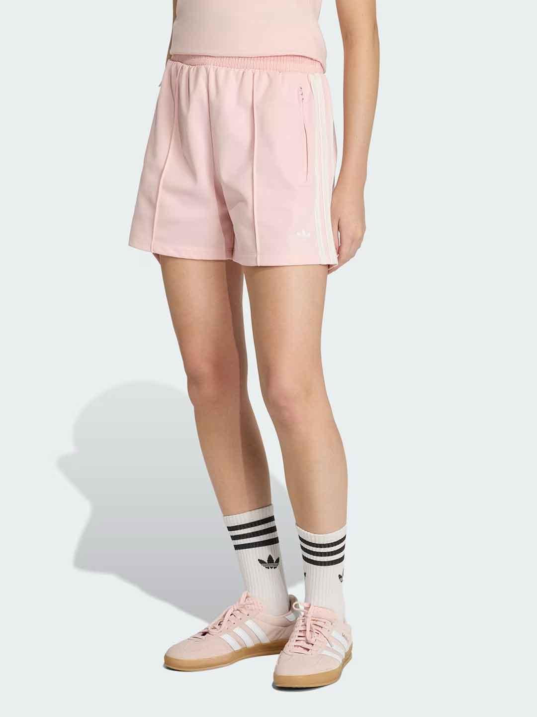 Adidas shorts rosa con bande in crochet KD4319 ROSA ADIDAS 