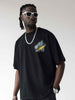 Black Island t-shirt nero con brillantini