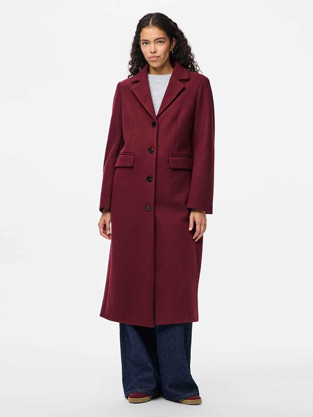 Pieces cappotto bordeaux lungo 17158943 BORDEAUX PIECES 